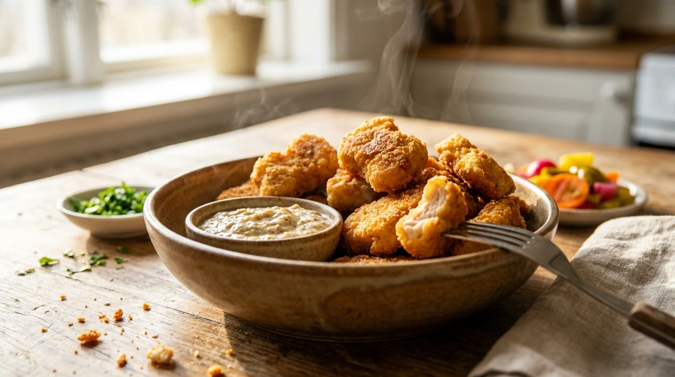 Airfryer kylling nuggets hjemmelavet sprøde